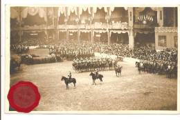 75 - Concours Hippique De  PARIS -Grand Palais - Dans Un Cachet Rouge - Photocarte - Installation Garde Républicaine - Reitsport