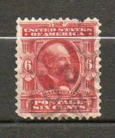 ETATS-UNIS  J Garfild 6c Brun Carminé 1902-03 N°149 - Used Stamps