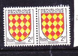 FRANCE N° 1003 2F NOIR ROUGE ET JAUNE BLASON D´ANGOUMOIS COULEUR PALE A NORMAL NEUF SANS CHARNIERE - Unused Stamps