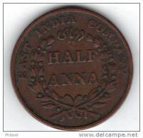 COINS GRANDE BRETAGNE INDIA KM 447.1 1/2 A 1835.   (DP127) - Kolonien