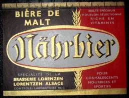 Rare Etiquette De Bière Lorentzen Alsace Roehrig - Alcools