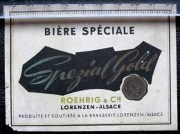 Rare Etiquette De Bière Lorentzen Alsace Roehrig - Alcools