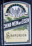 Rare Etiquette De Vin De Chine Sarre-Union Alsace 1894 Porte Basse Du Centenaire 1894 - Alcohols