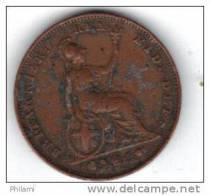 COINS GRANDE BRETAGNE KM 705 1 Farthing 1831.   (DP146) - B. 1 Farthing