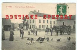 77 - VAIRES - Cour De Ferme De M° Brière - Attelage Cheval De Trait + Poules Et Coq + Vache + Fermier - Farm - Dos Scané - Vaires Sur Marne