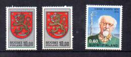 1974, Armoiries, Ilmari Kianto, 708 Et 714**, Cote 10 €, , SOUS PRIX POSTE - Neufs