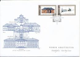 Norway FDC 22-6-2001 Architecture Complete Set With Cachet - FDC