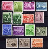 Mauritius - 1953/57 - QEII Definitives (Part Set) - MH - Maurice (...-1967)