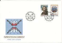 Norway FDC 14-6-1990 Complete Set Peter Wessel Tordenskjold With Cachet - FDC