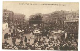 CPA Carnaval De Nice, La Reine Des Matelots , Défilé Place Masséna, Grosses Têtes En Matelot - Carnaval