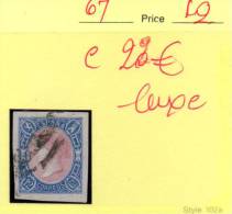 Isabelle II, 67 Ø   (grandes Marges), Cote 22,50 €, - Used Stamps