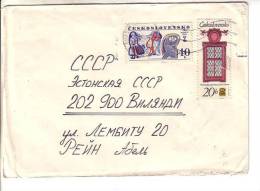 GOOD CZECHOSLOVAKIA Postal Cover To ESTONIA 1978 - Good Stamped: Fairy Tale ; Window - Lettres & Documents