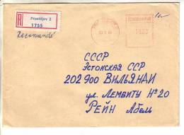 GOOD CZECHOSLOVAKIA " REGISTERED " Postal Cover To ESTONIA 1984 With Franco Cancel 10kc - Briefe U. Dokumente