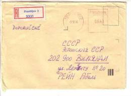 GOOD CZECHOSLOVAKIA " REGISTERED " Postal Cover To ESTONIA 1982 With Franco Cancel 6,40kc - Brieven En Documenten