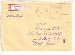 GOOD CZECHOSLOVAKIA " REGISTERED " Postal Cover To ESTONIA 1982 With Franco Cancel 6,40kc - Lettres & Documents