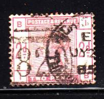 Great Britain Used Scott #100 2p Victoria, Lilac Position IB - Stain - Usados