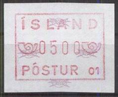 ISLAND 1983 Mi-Nr. ATM 1.1.1 Automatenmarke ** MNH - Franking Labels