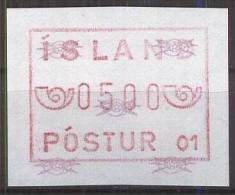 ISLAND 1983 Mi-Nr. ATM 1.1.1 Automatenmarke ** MNH - Franking Labels