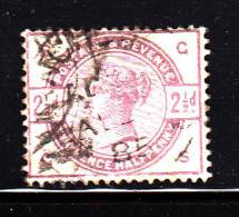 Great Britain Used Scott #101 2 1/2p Victoria, Lilac Position GS - Used Stamps