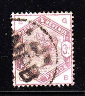 Great Britain Used Scott #102 3p Victoria, Lilac Position QB - Used Stamps