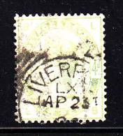 Great Britain Used Scott #103 4p Victoria, Green Position LB - Used Stamps