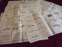 6 FEUILLES PUBLICITAIRES EQUIPEMENT CYLO-TOURISTE MISTRAL Et PARACRO  1938 - Cycling