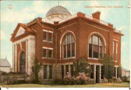 CANADA-CHATMAN LIBRARY-BIBLIOTHEQUE (trous De Punaise Dans Les Angles Superieurs) - Bibliothèques