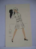 DESSIN CROQUIS MODE COUTURE  ANNEES 1960/ 70 - TAILLEUR  Style COURREGES - Patterns
