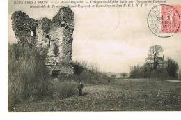 78- B0NNIERES-sur-SEINE  - Le Mesnil REGNARD _ Vestiges De L´Eglise Batie Par Ysabeau Dde Dampont-cpa écrite 1905 - Bonnieres Sur Seine