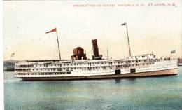 CPA - Steamer Calvin Austin Eastern S.S. - St. John N.B. - Boat Bateau - 2 Scans - Montreal Import - St. John