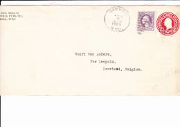 A   1677A  1925     LETTER  TO BELGUIM - Marcophilie