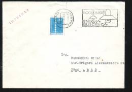 ELECTRIC ENERGY,SPECIAL POSTMARK ON COVER,1977,ROMANIA - Electricité