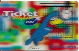 2-TICKET-TELEPHONE-FT-100 F- FOOTIX-GOAL Et JOUEUR-31/12/1999--T BE - Billetes FT