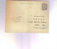 FRANCE      ENTIER POSTAL      N°1233  CP1 - Cartes Postales Types Et TSC (avant 1995)