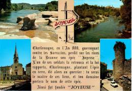 JOYEUSE : Les Bords De La Beaume, L'Eglise Et La Tour Charlemagne - Joyeuse