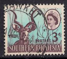 SOUTHERN RHODESIA 1964 3d BROWN & PALE BLUE USED STAMP SG 95.( D686 ) - Southern Rhodesia (...-1964)