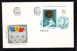 OLYMPIC GAMES MONTREAL  ,COVER FDC,1976,ROMANIA - Ete 1976: Montréal