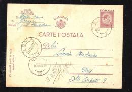ENTIERS POSTAUX,POSTCARD,1947,ROMANIA - Briefe U. Dokumente