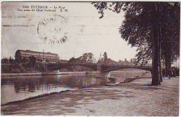 92. PUTEAUX. LE PONT VUE PRISE DU QUAI NATIONAL. Editeur E.M. - Puteaux