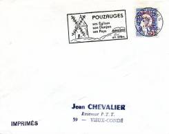 Pouzauges Vendée 1966 Moulin à Vent Energie églis Donjon Puys - Cartas & Documentos