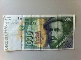 Billet De 1000 Pesetas " Pizarro " 12.10.1992 Voire Photos - [ 4] 1975-…: Juan Carlos I.