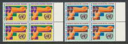 UN New York 1967 Michel 174-175, 2 Blocks Of 4, MNH** - Blocks & Sheetlets