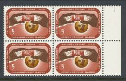 UN New York 1967 Michel 176, Block Of 4, MNH** - Blocks & Sheetlets