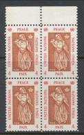 UN New York 1967 Michel 180, Block Of 4, MNH** - Blocs-feuillets