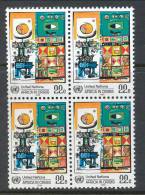 UN New York 1986 Michel 490, Block Of 4, MNH** - Blocs-feuillets