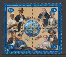 UN New York 1999 Michel 822-825 Block Of 4, MNH** - Hojas Y Bloques