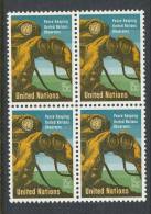 UN New York 1966 Michel 170 Block Of 4, MNH** - Hojas Y Bloques