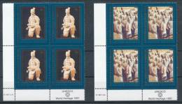 UN New York 1997 Michel 748-749 2 Blocks Of 4, Lable In Lower Left Corner, MNH** - Blocs-feuillets