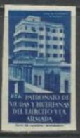 0281- SELLO FISCAL BENEFICO PARA VIUDAS Y HUERFANOS DEL EJERCITO TIERRA MAR Y AIRE,LUJO ** - Liefdadigheid