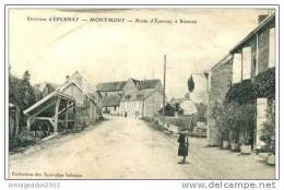 K36 / DPT 51 CPA MONTMORT - ROUTE EPERNAY A SEZANNE - ANIME - Montmort Lucy